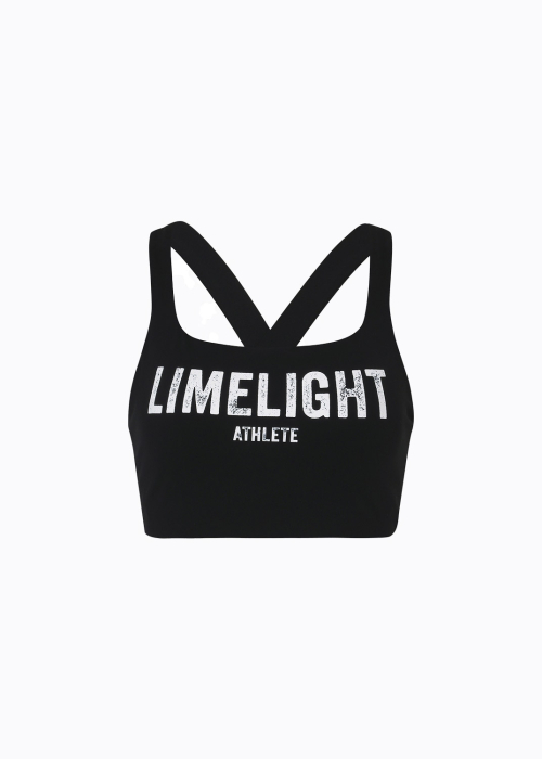 Спортивный бра Limelight с большим логотипом U-line (Black/White)