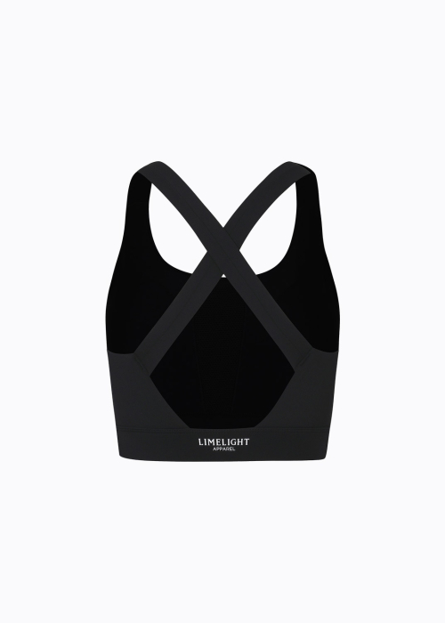 Спортивный бра V-line с логотипом Athlete (Black/White)