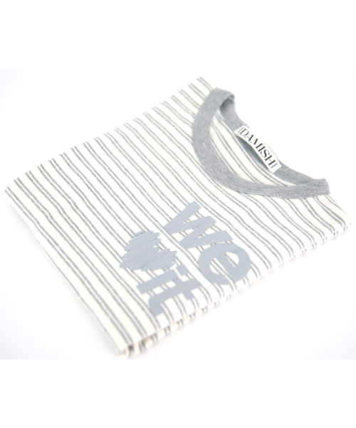 WE LOVE IT Stripe T_Shirts_Gray