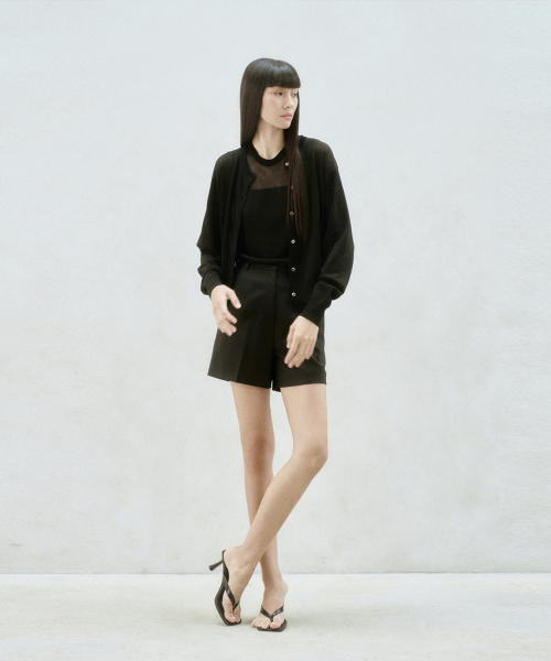 LOGO PLAQUE CARDIGAN BLACK