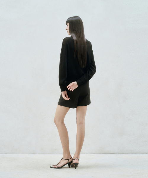 LOGO PLAQUE CARDIGAN BLACK