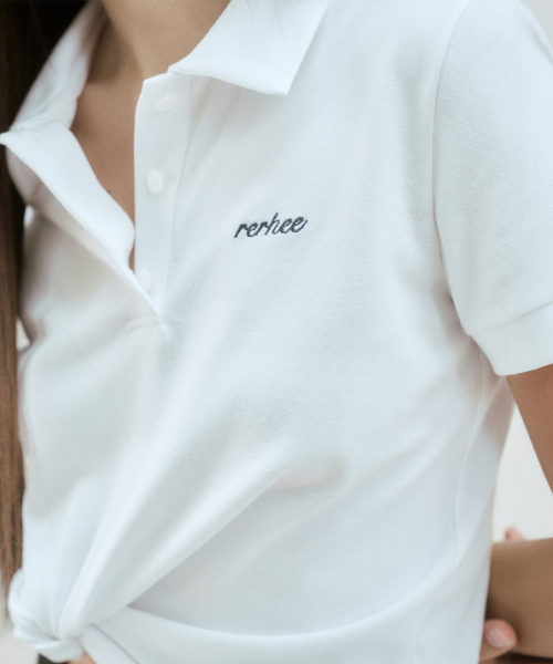 LOGO EMBROIDERED POLO TOP