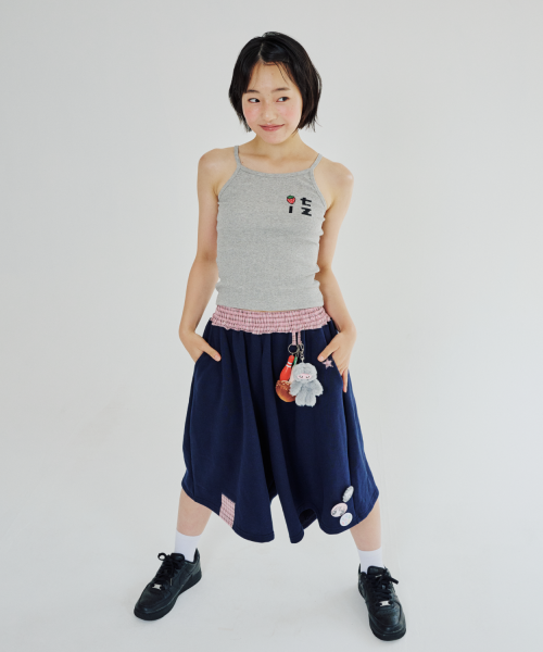 полосатая клетка бермуды PANTS - NAVY