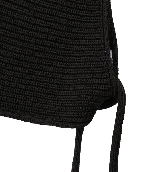 Unbalance Strap Knit Vest (black)