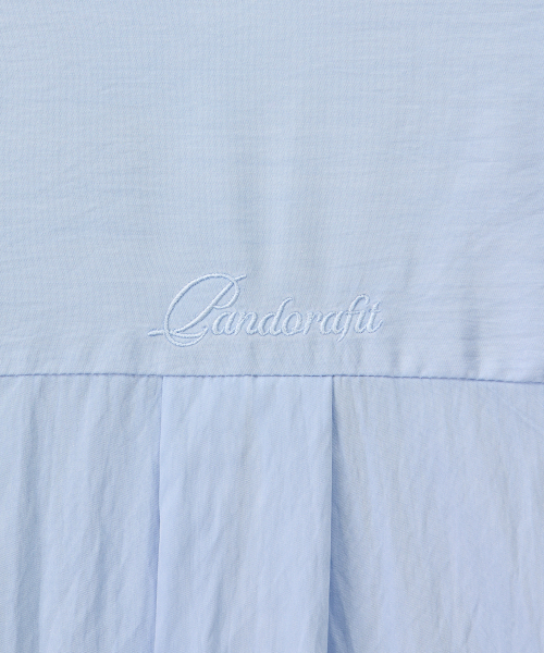 Unbalance Crop Shirts (sky blue)