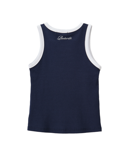 Ribbed Contrast Sleeveless (navy)
