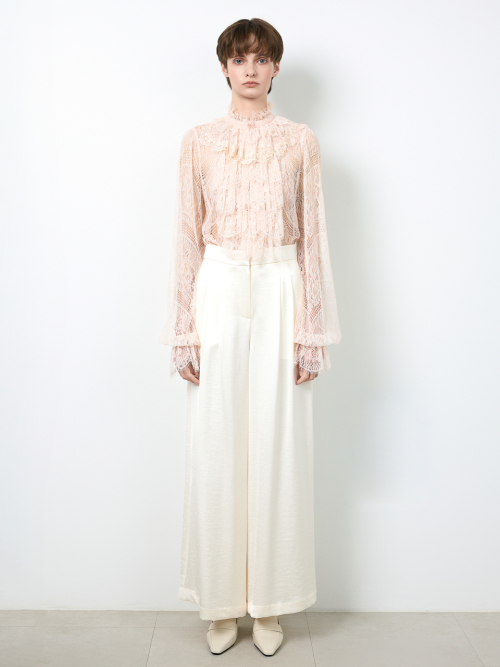 Belle Cream Wide-leg Pants