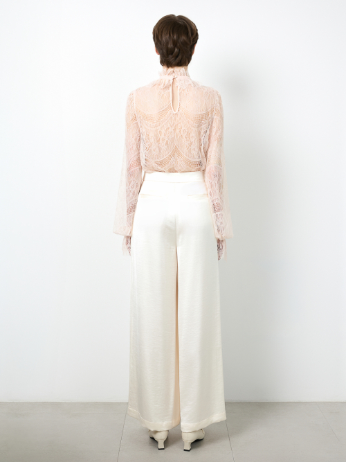 Belle Cream Wide-leg Pants