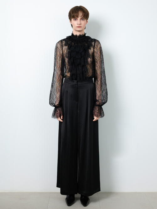 Belle Black Wide-leg Pants