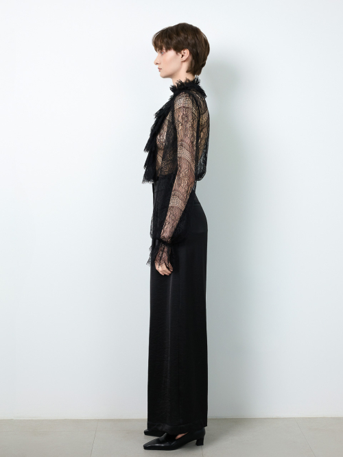 Belle Black Wide-leg Pants