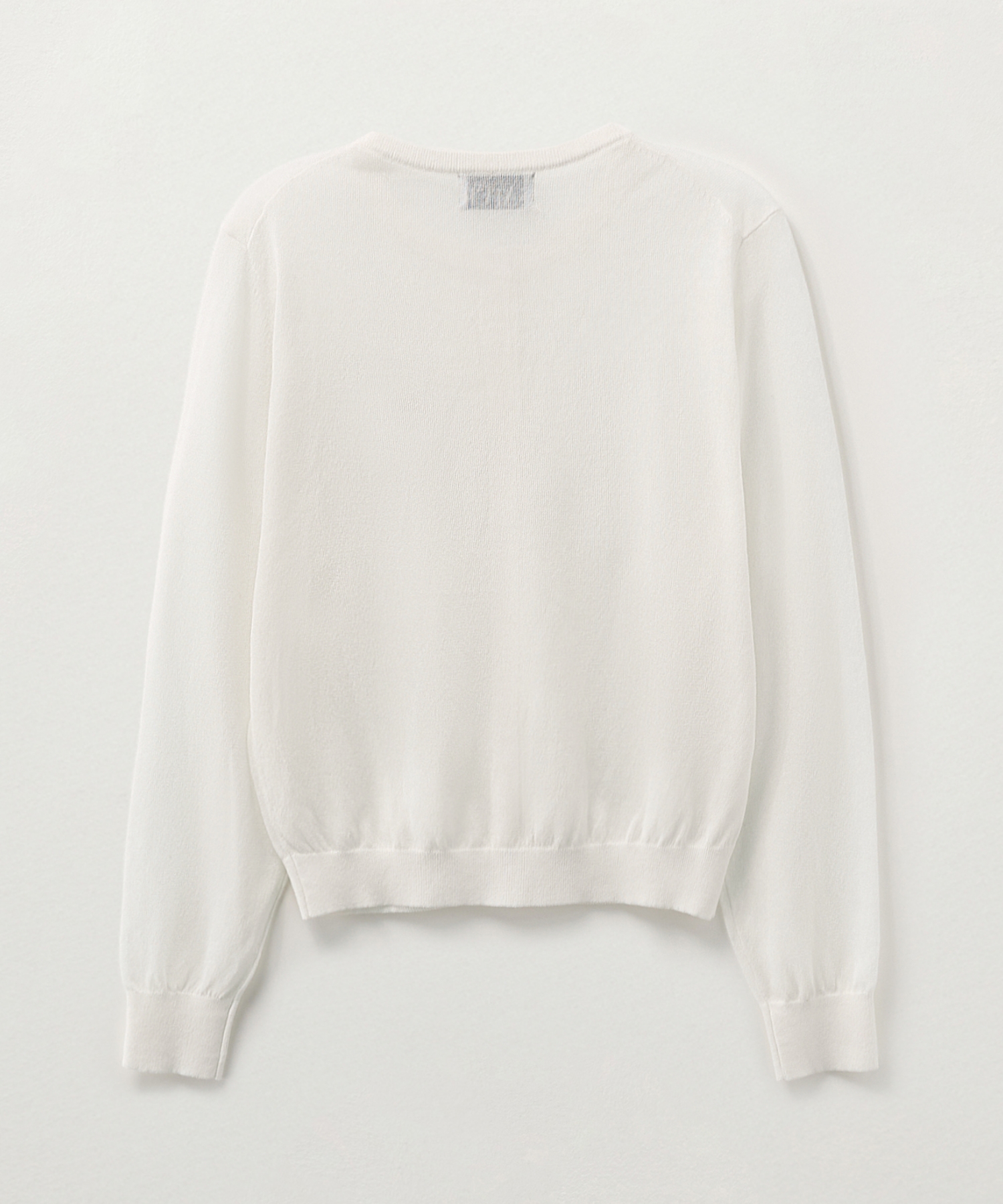 (W) Sheer Linen Long Sleeve Cardigan Cream