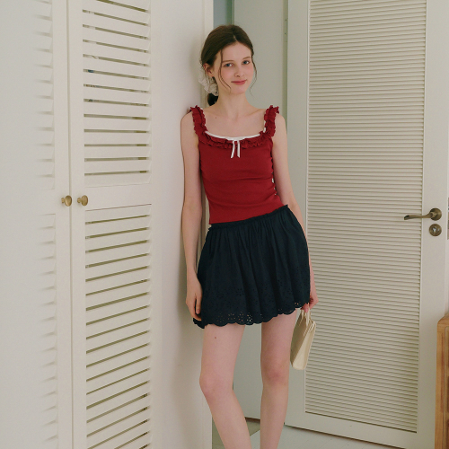 Cest_Ruffle sleeveless top