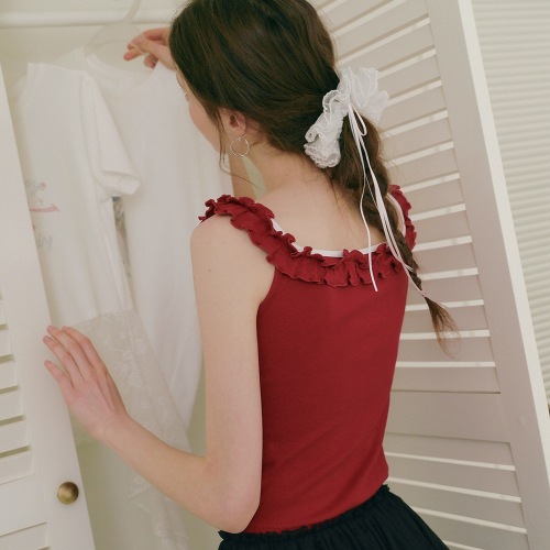Cest_Ruffle sleeveless top