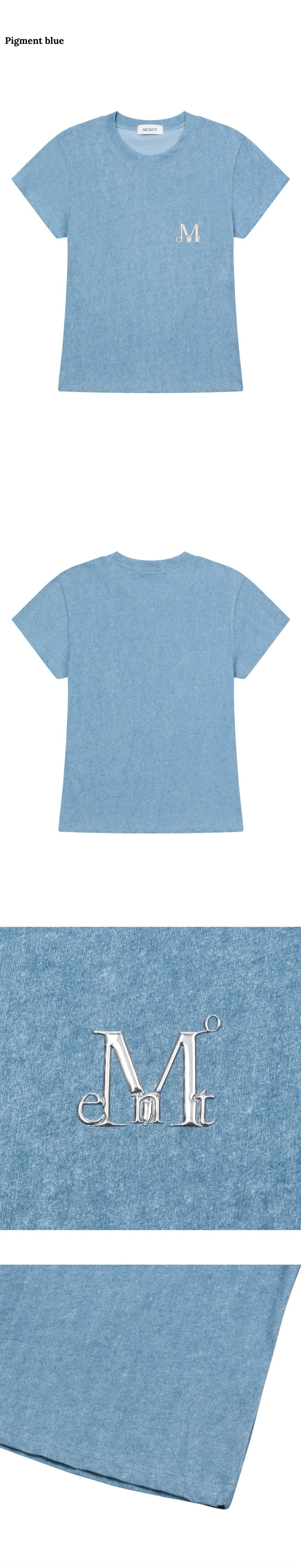 ◆MUCENT◆ Slap Pigment Washing l Logo Set-up Short Slee MUSINSA | MUCENT Slap Pigment Washing Metal Logo Set-up