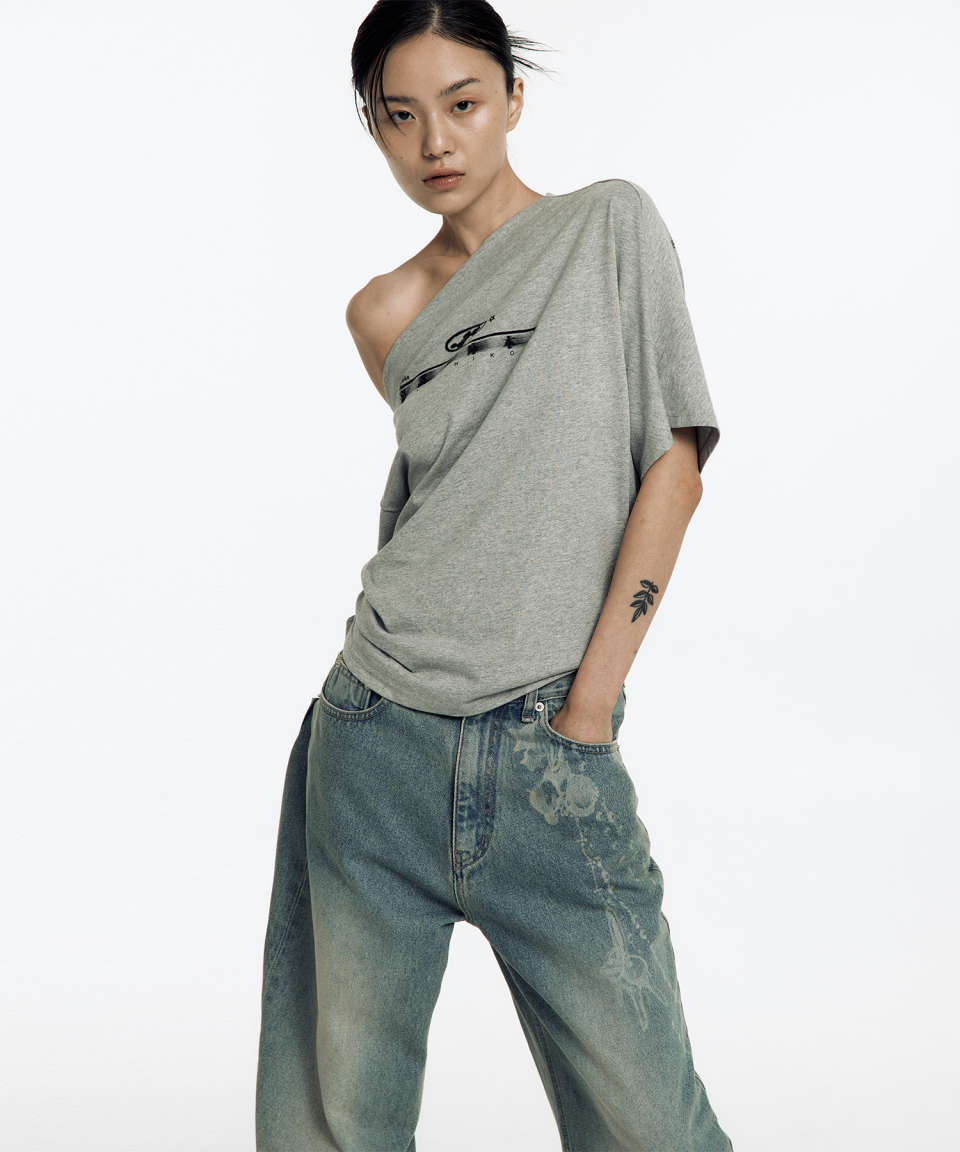 【KASHIKO】ZEN ONE SHOULDER TOP MUSINSA公式 | KASHIKO Zen One Shoulder Top White