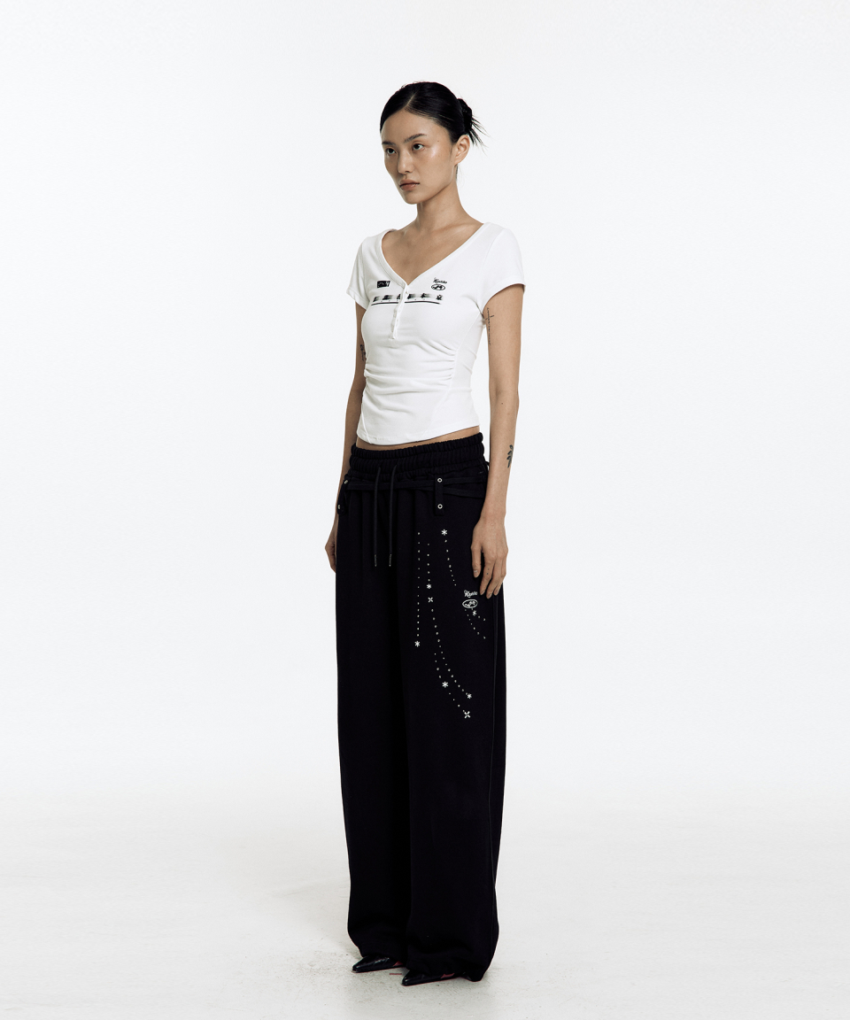 【KASHIKO】ZEN BUTTON HENLEY NECK TOP MUSINSA | KASHIKO Zen Button Henley Neck Top White