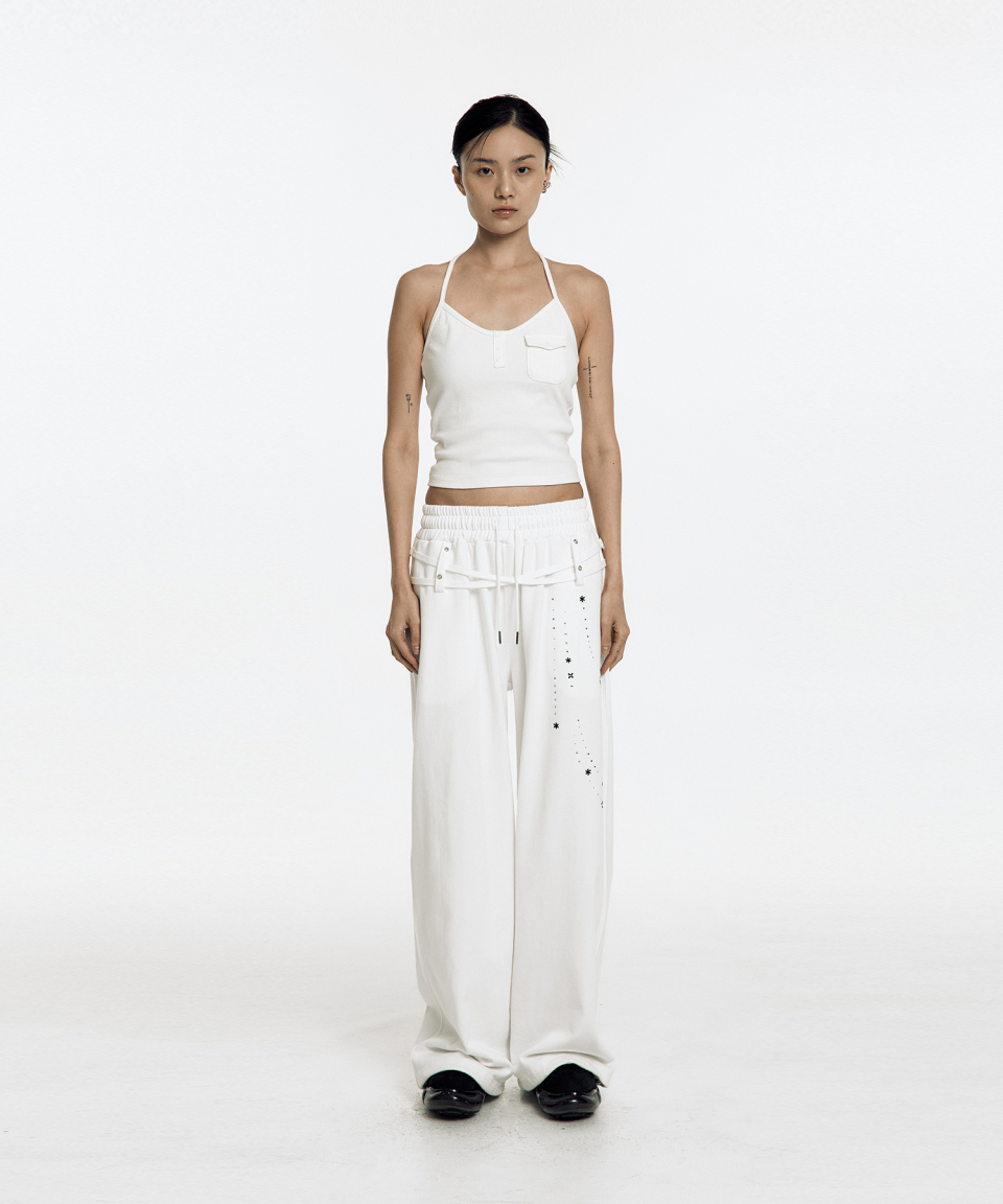 【KASHIKO】ZENU BELT SWEAT PANTS MUSINSA | KASHIKO Zenu Belt Sweat Pants White