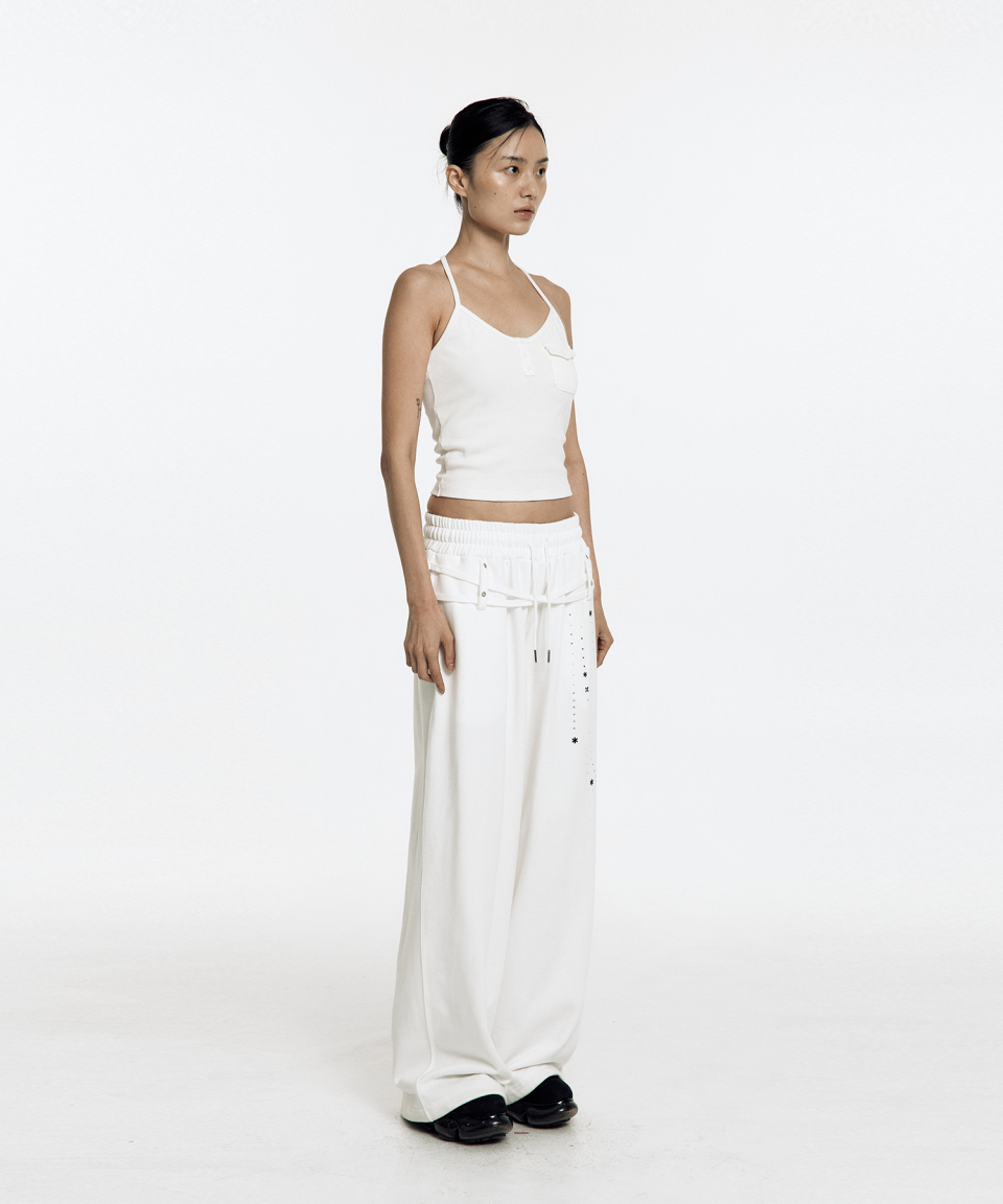 ★KASHIKO★ Zenu Belt Sweat Pants MUSINSA | KASHIKO Zenu Belt Sweat Pants White