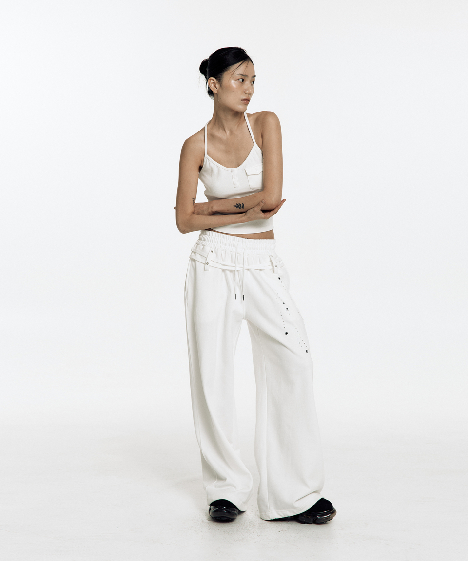 パンツ Kashiko 25ss Zenu Belt Sweat Pants MUSINSA | KASHIKO Zenu Belt Sweat Pants Black