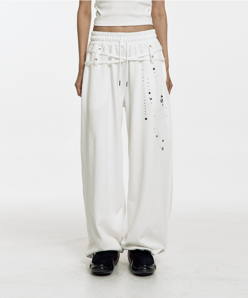 パンツ Kashiko 25ss Zenu Belt Sweat Pants MUSINSA | KASHIKO Zenu Belt Sweat Pants Black