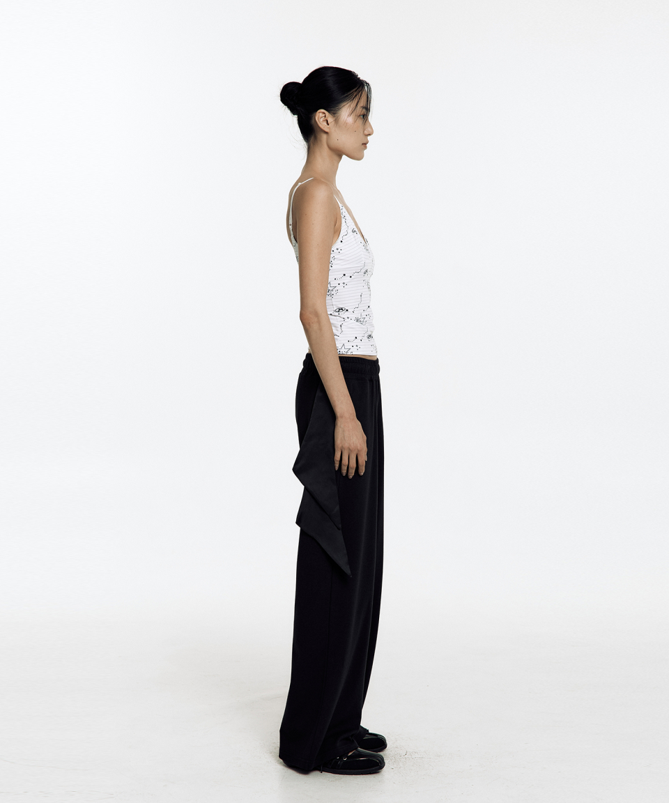 [Kashiko] Scarf Sweat Pants /追跡付 MUSINSA | KASHIKO Scarf Sweat Pants Black