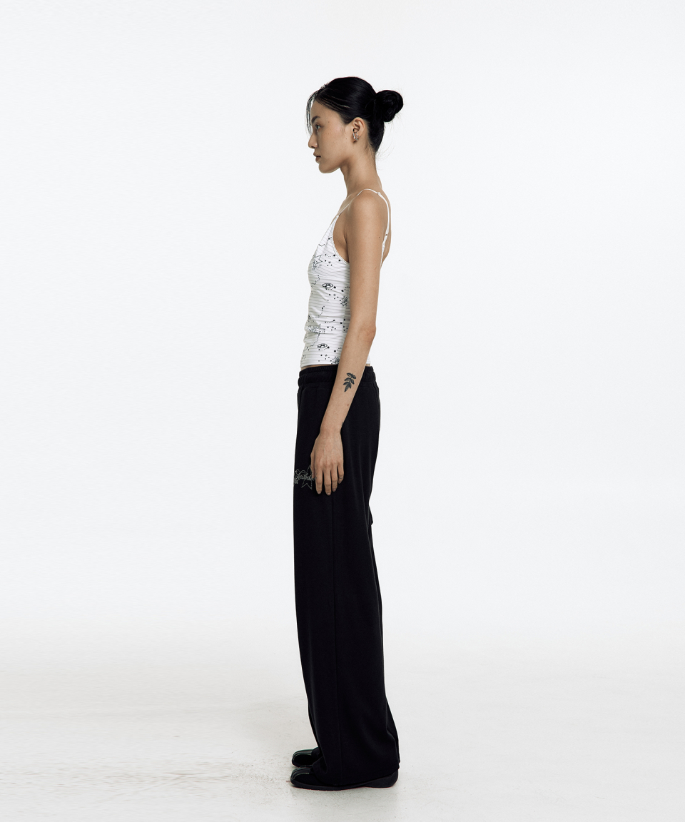 MUSINSA | KASHIKO Scarf Sweat Pants Black