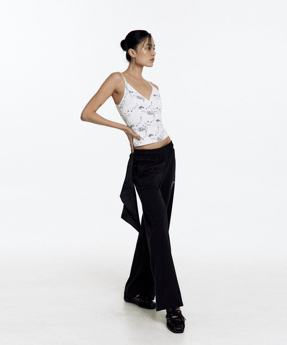 MUSINSA | KASHIKO Scarf Sweat Pants Black