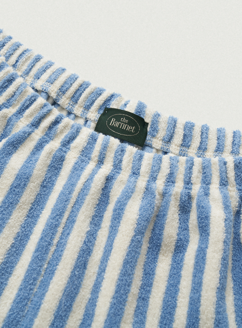 Striped Terry-Cloth Shorts_Blue