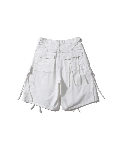 CARGO WIDE BERMUDA PANTS WHITE