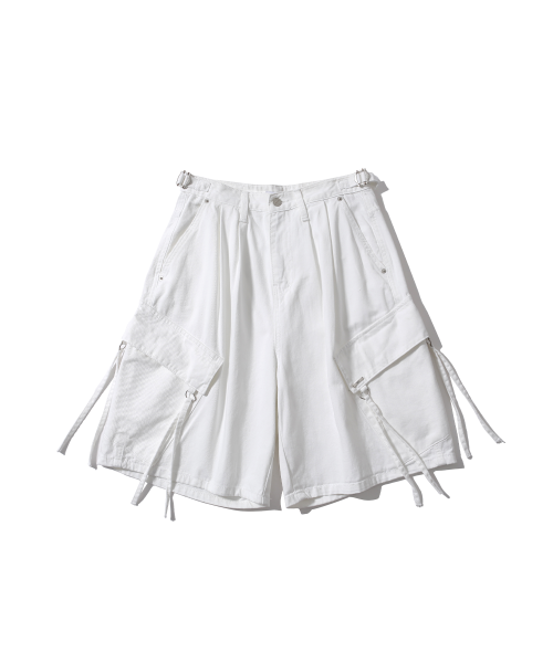CARGO WIDE BERMUDA PANTS WHITE