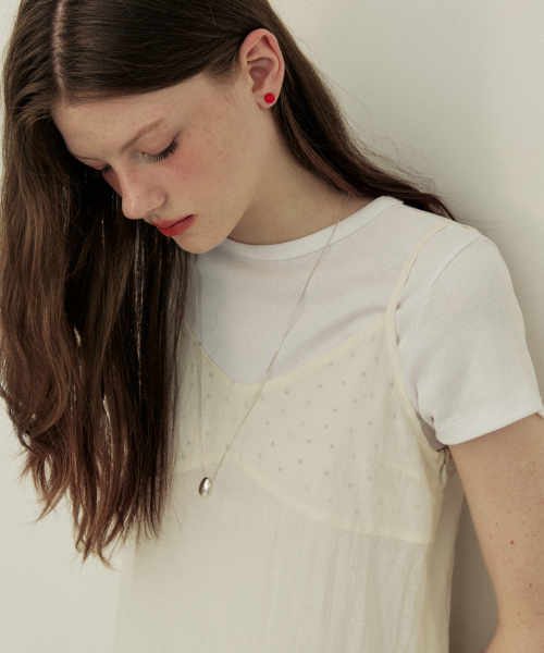 Mini dot оборка bustier - ivory