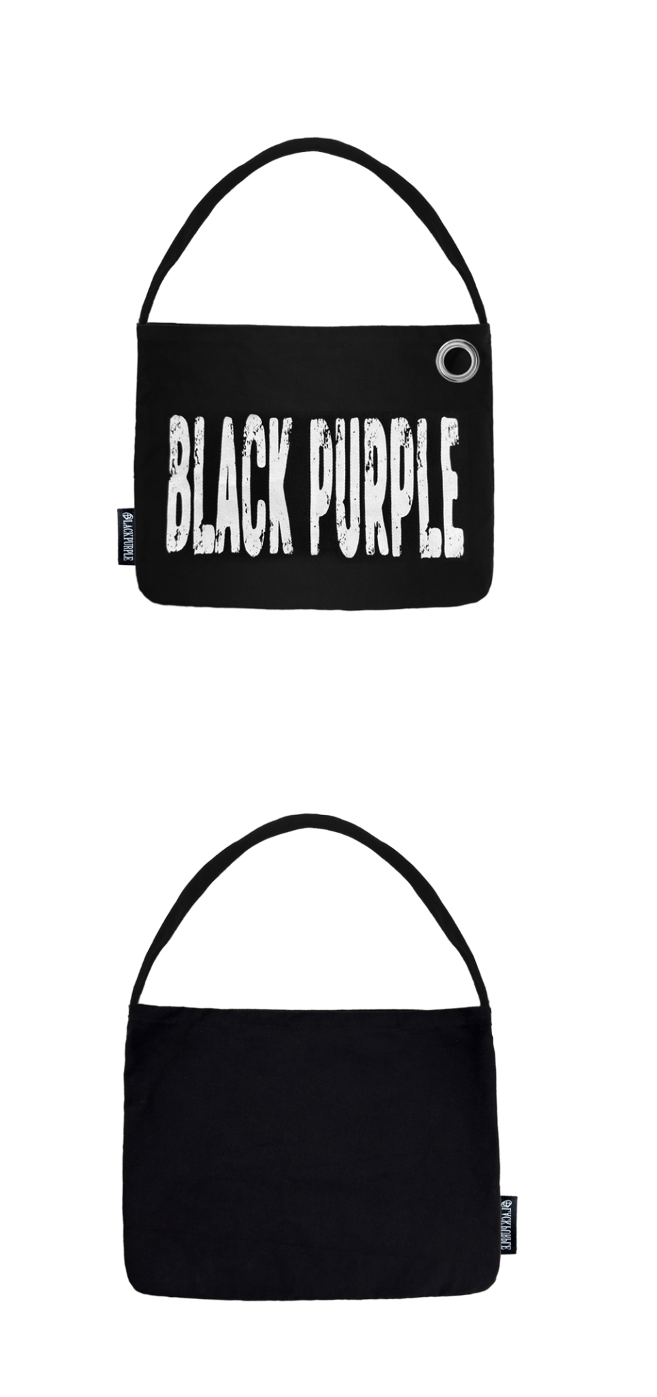 【BLACKPURPLE】25SS★ Mini Canvas Printed Eco Bag MUSINSA | BLACK PURPLE Mini Canvas Printed Eco Bag_IVORY