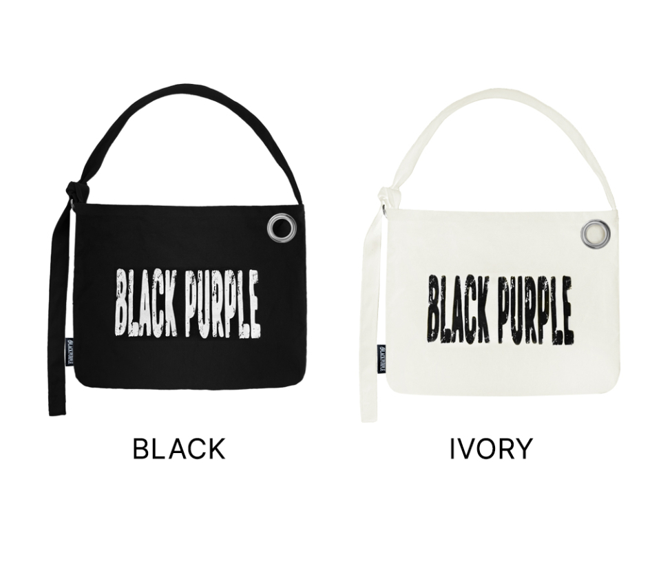 ★BLACKPURPLE☆Mini Canvas Printed Eco Bag MUSINSA | BLACK PURPLE Canvas Printed Eco Bag_BLACK
