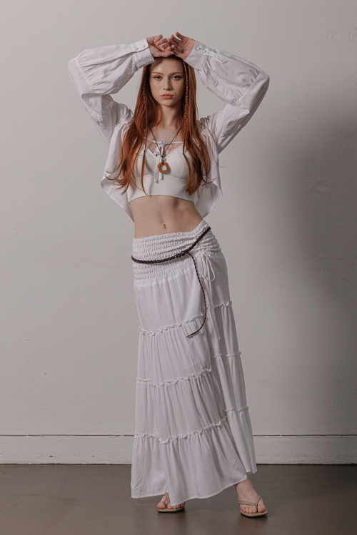 (100) Tencel touch bolero Ivory