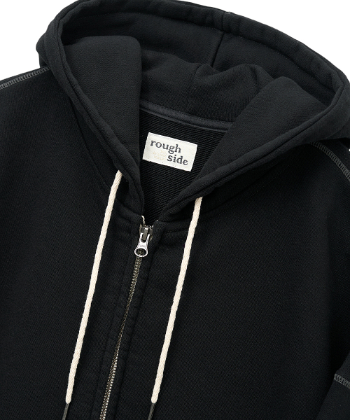 Oversized Zip Up Hoodie Black