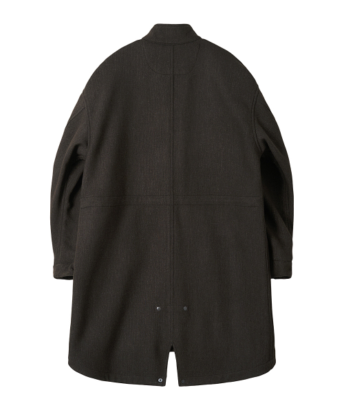 Wool Fishtail Parka Dark Brown