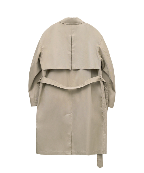 Belted Single Coat Sand Beige
