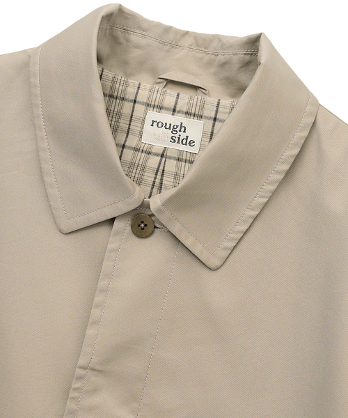 Belted Single Coat Sand Beige