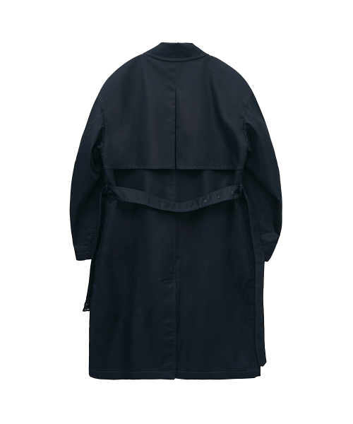 Belted Single Coat Dark Navy