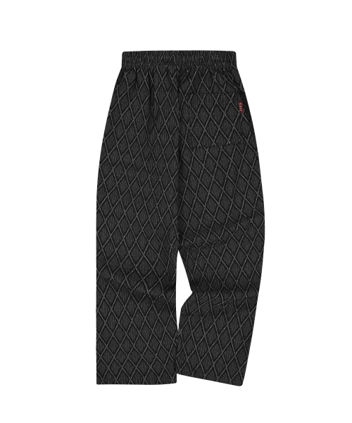 Waffle Jaquard Denim Pants Black
