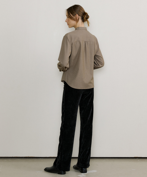 CROFFLE TIE BLOUSE_CHECK VER