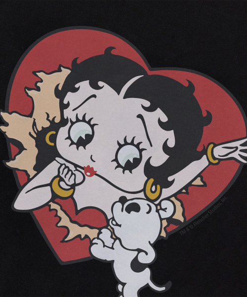 Оверсайз футболка Betty Boop Heart Burst Black