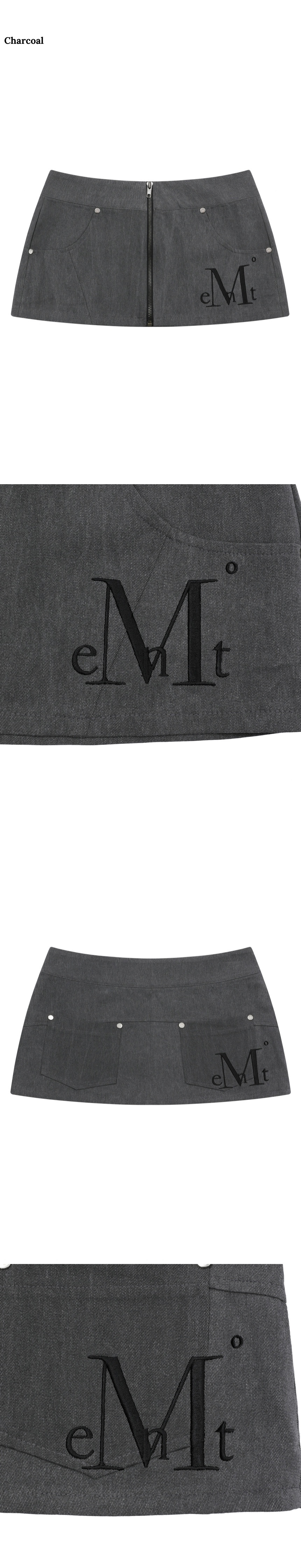 【MUCENT】 KRYPT PIGMENT ZIPPER POINT MINI SKIRT / 追跡付 MUSINSA | MUCENT Crypt Pigment Zipper Point Rivet Mini Skirt