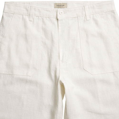 Utility Linen Fatigue Pants (Ivory)