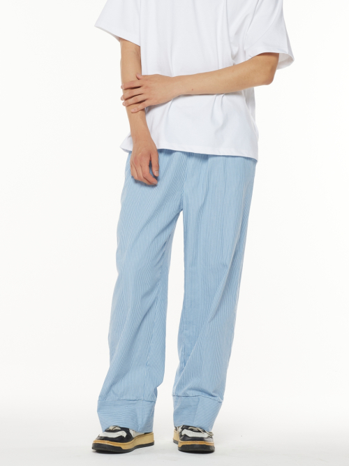 Полосатые пижамные брюки (Light Blue)