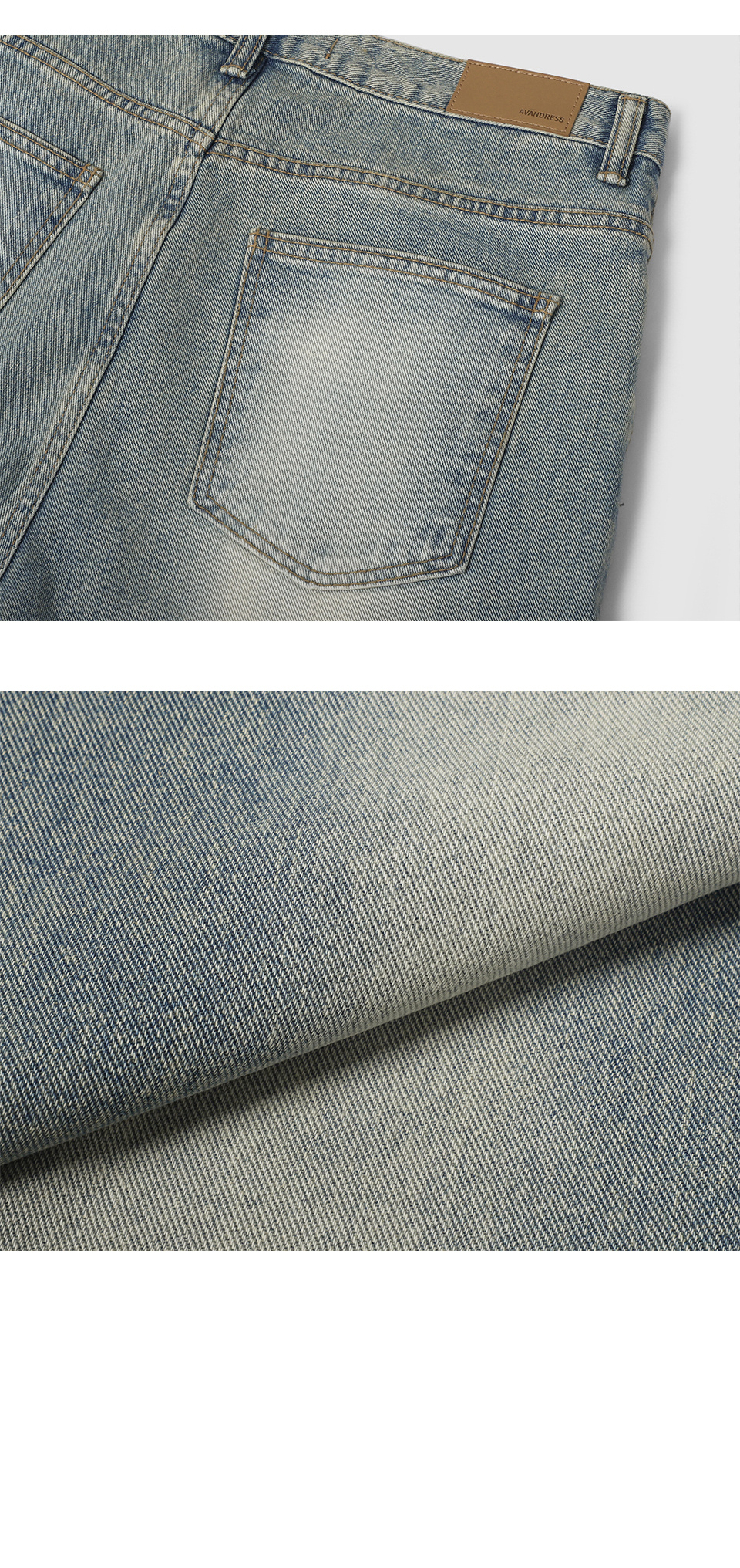 ☆AVANDRESS☆ BUCKLE WIDE DENIM PANTS WASHING LIGHT BLUE AD4 MUSINSA公式 | AVANDRESS BUCKLE WIDE DENIM PANTS WASHING