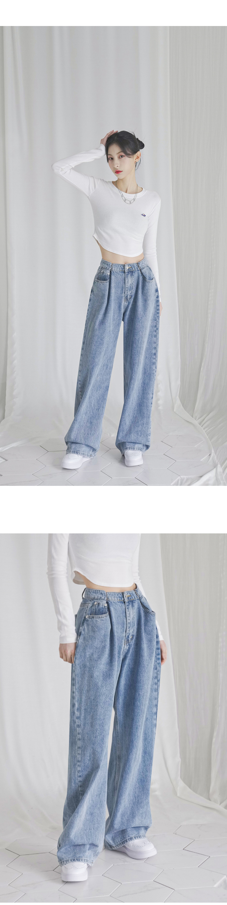 ☆AVANDRESS☆ BUCKLE WIDE DENIM PANTS STONE LIGHTBLUE AD41PT MUSINSA | AVANDRESS BUCKLE WIDE DENIM PANTS STONE LIGHTBLUE