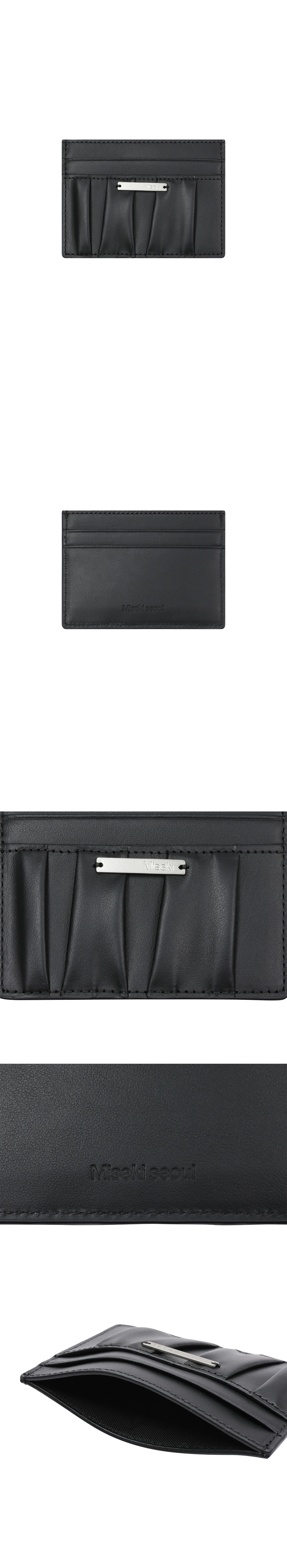 미세키서울(MISEKI SEOUL) Pleats card holder BLACK - 사이즈