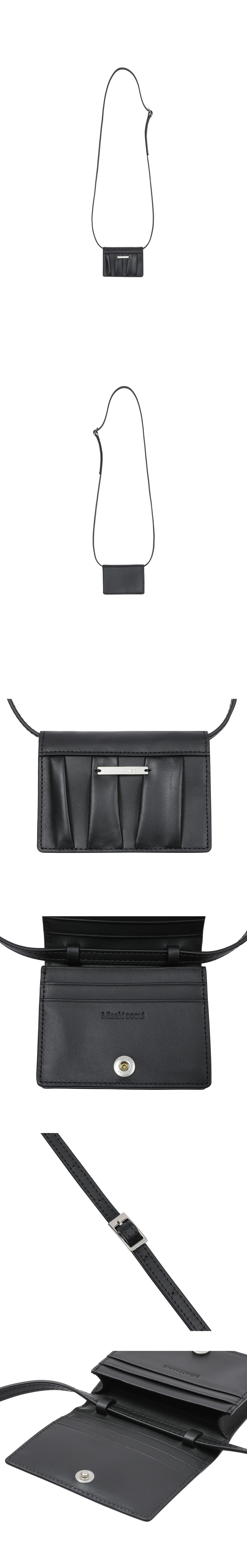 미세키서울(MISEKI SEOUL) Pleats wallet cross bag BLACK