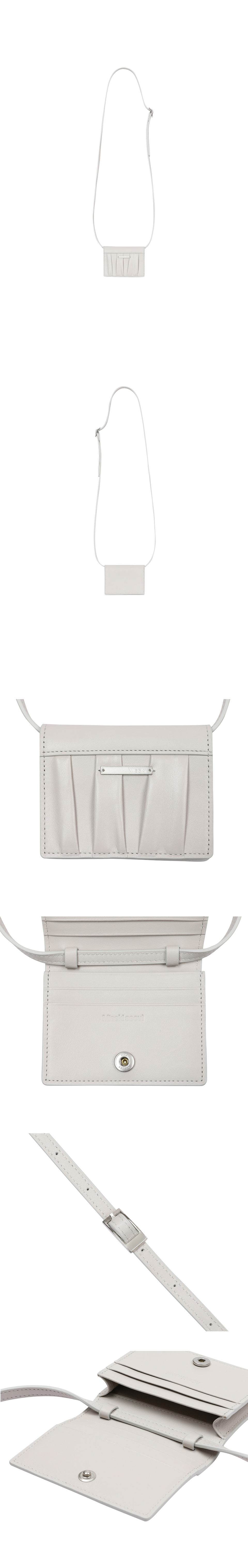 【Miseki SEOUL】25SS★ Pleats wallet cross bag MUSINSA | MISEKI SEOUL Pleats wallet cross bag GREY